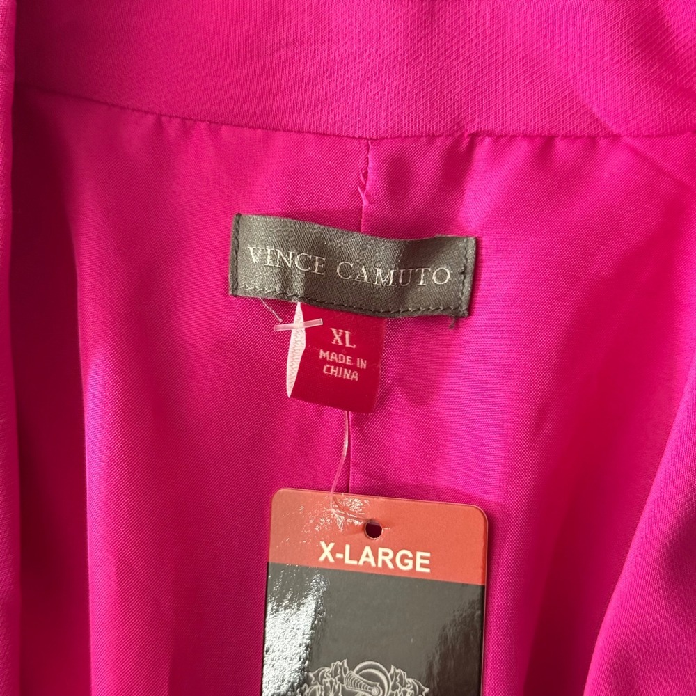 Vince Camuto Women's XL Hot Pink Fuchsia Single Button Blazer Stretch NWT - Picture 9 of 11